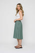 Lina-Stretch Eyelet Midi Skirt
